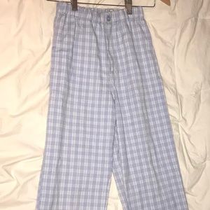 Brandy Melville Checked Pants Blue and White